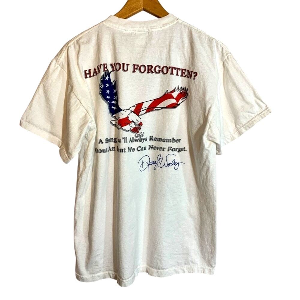 2003 Darryl Worley Signed Double Sided Promo Graphic Tee 9/11 Commemorative L - Picture 3 of 8